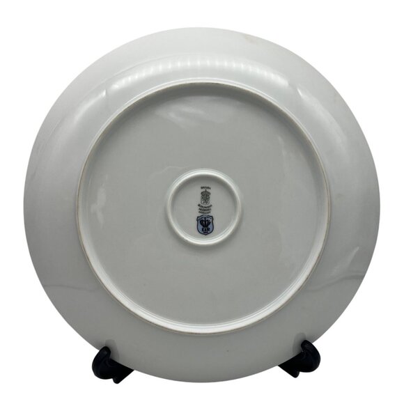 Schumann Arzberg Bavaria Songbird Chop Plate 11.75" Gold Rim, Golden Crown E&R - Picture 3 of 6